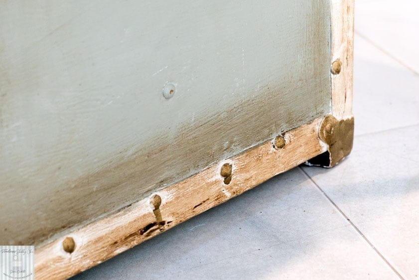 Baule in stile Shabby Chic 6 baule trasformato in stile shabby chic