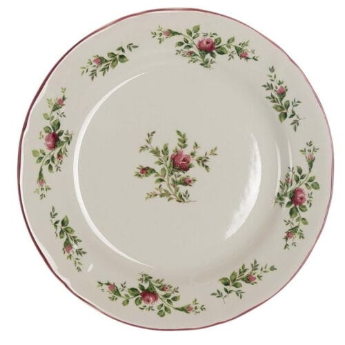 Vassoio in ceramica bianca Moss Roses 30 cm