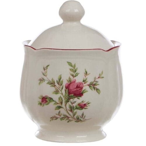 zuccheriera in ceramica bianca