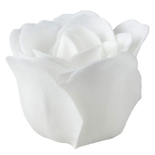 Scatola da 12 rose in fogli di sapone bianco e Rosa 3