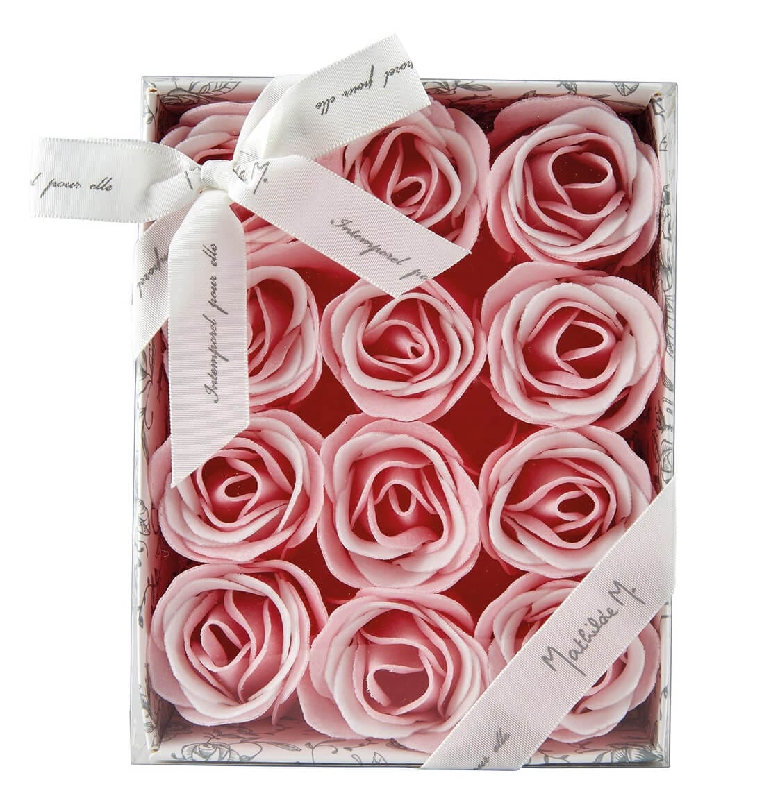 ANBET Fiori di Sapone Scatola Rotonda Regalo Donna Rosa