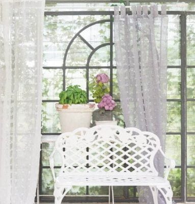 Tenda con passanti Puffolina Grigia - Blanc Mariclò