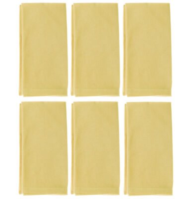 Set de 6 servilletas de tela amarillas "Infinity"