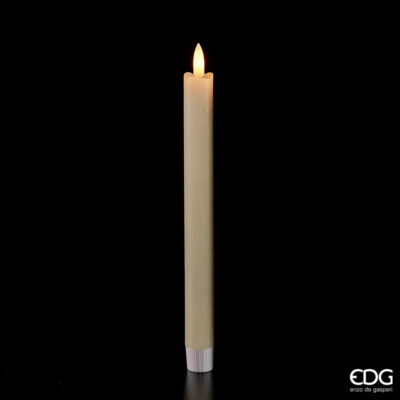 Set 2 bougies LED ivoire H 25 cm EDG