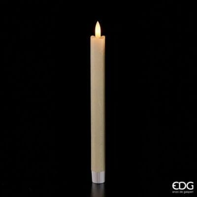 Set 2 bougies LED ivoire H 25 cm EDG