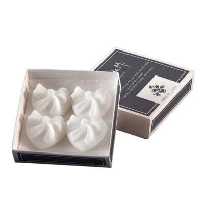 Pack de 4 adornos de cera Mathilde M. - Fleur de Coton