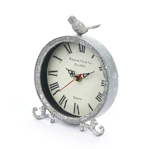 orologio in metallo con uccellino Nuvole di Stoffa