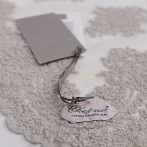 runner shabby chic in pizzo color tortora