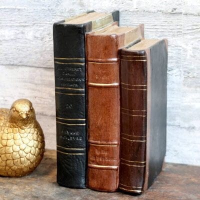 Libri decorativi vintage rilegati