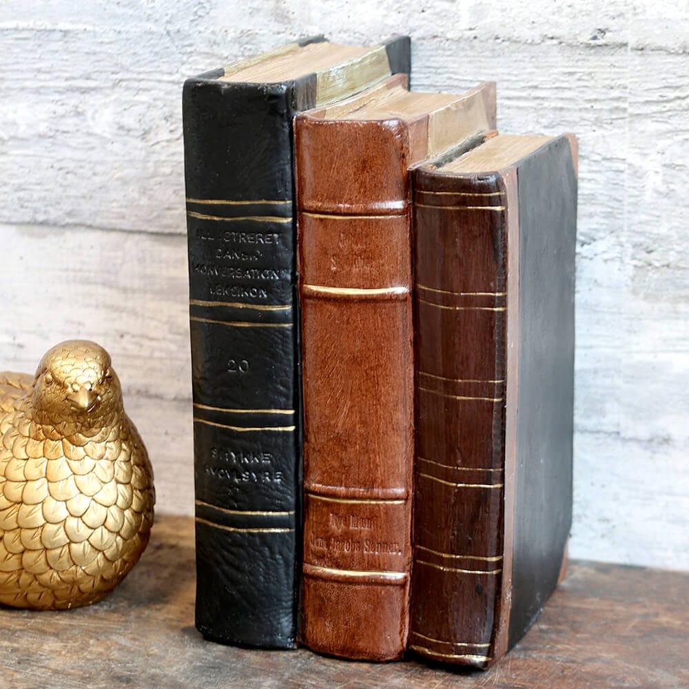 Libros encuadernados decorativos vintage