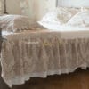 Couvre-lit double en lin avec dentelle Versailles Vintage Fango