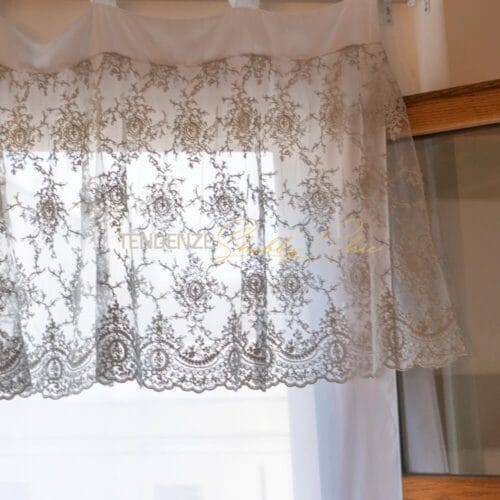 tenda con mantovana in pizzo made in italy Chez Moi