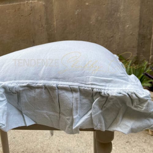 cuscino per sedia con frill colore azzurro L'Atelier 17