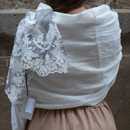 pashmina in lino e pizzo versailles Chez Moi