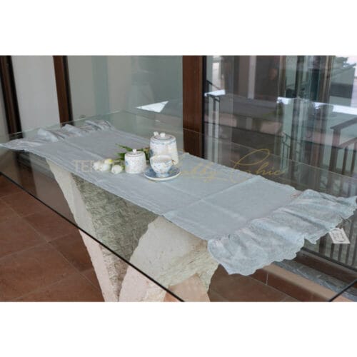 runner in lino e pizzo versailles made in italy Chez Moi