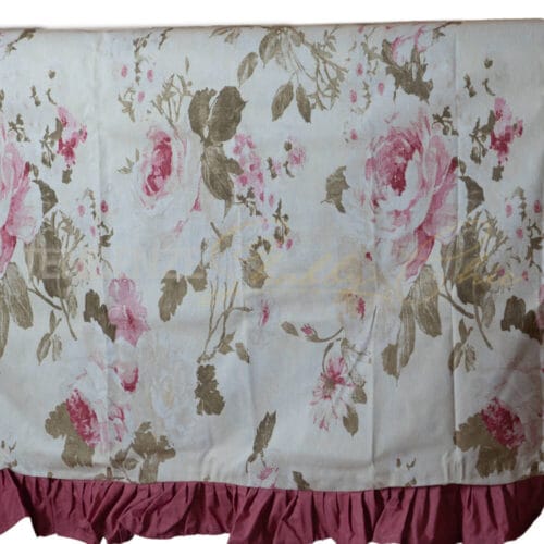Nappe en résine Garden fond beige et collerette marsala – Image 4