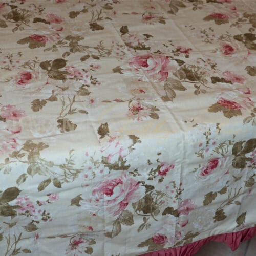 Nappe en résine Garden fond beige et collerette marsala – Image 3