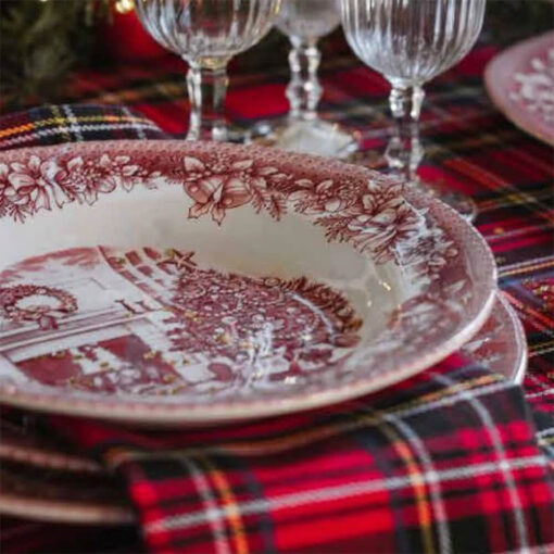 servizio piatti in ceramica natalizio canto di natale blanc mariclò