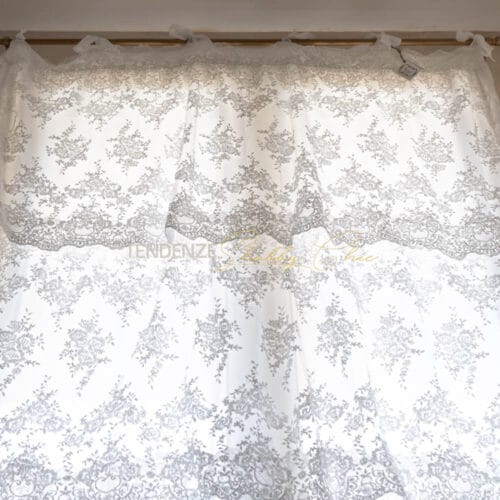 Tenda FruFru organza e pizzo provenza Chez Moi Bianca shabby chic 2
