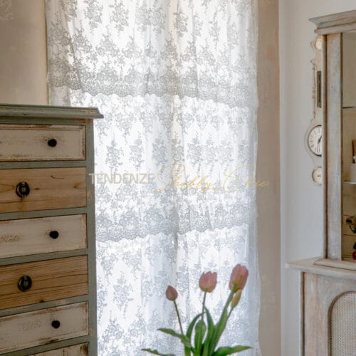 Alternative view of FruFru Organza y cortina de encaje provenza Chez Moi Bianca