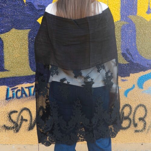 pashmina in lino chiara nero chez moi