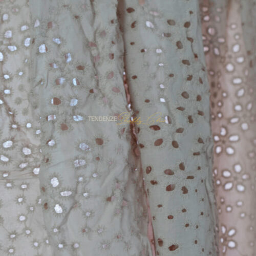 Tenda in lino con doppia mantovana in pizzo sangallo Orsay shabby chic