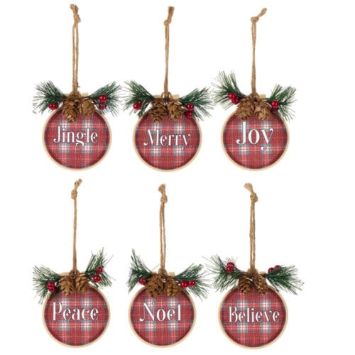 decori con fantasia tartan da appendere Nuvole di Stoffa
