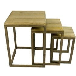 set sgabelli in legno e metallo Nuvole di Stoffa