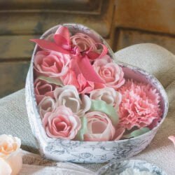 Scatola a cuore con mini Nutella e rose - regalo romantico San valentino