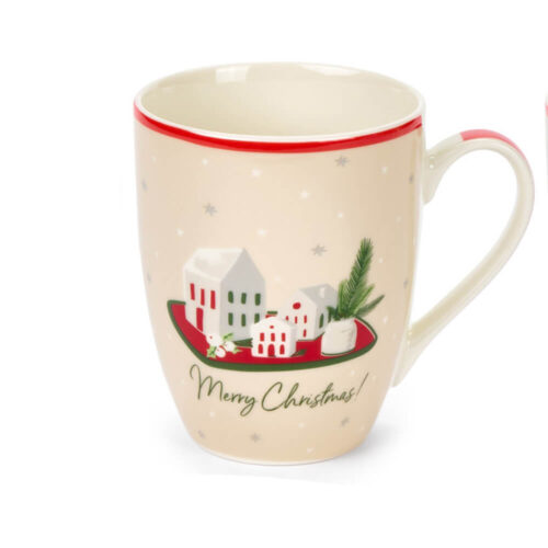 tazza mug natalizia con paesaggio innevato