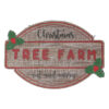 Cartel navideño de madera "Tree Farm" 45 x 30 cm