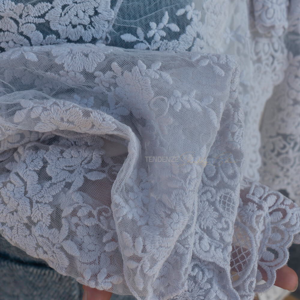 foulard in pizzo grigio di chez moi per tendenzeshabbychic