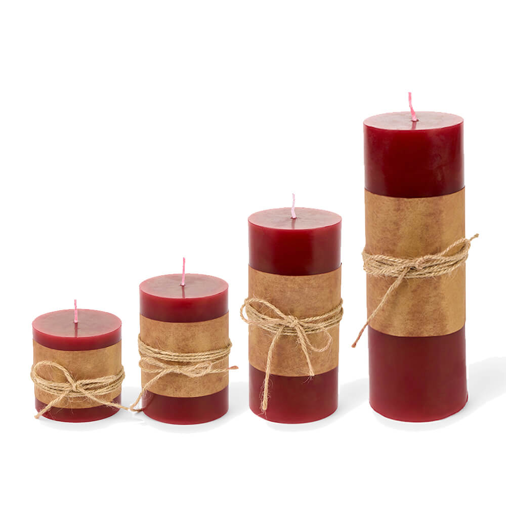 Candele rosse Nuvole di Stoffa 4 dimensioni | Tendenze Shabby Chic