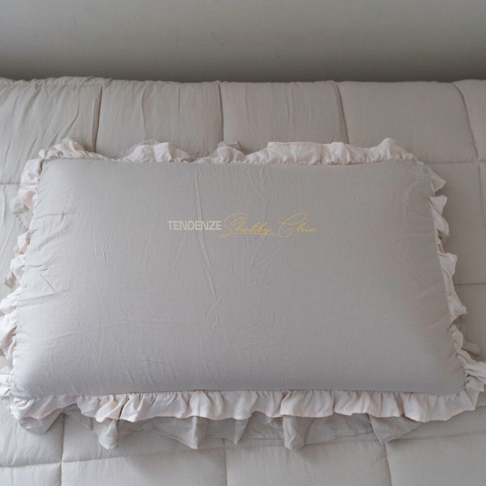 cuscino trapunta cloud rouches letto singolo avorio e beige l'atelier 17