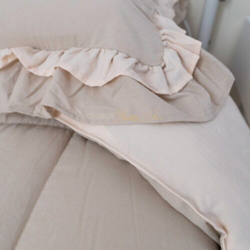 trapunta double face cloud rouches letto singolo avorio e beige l'atelier 17