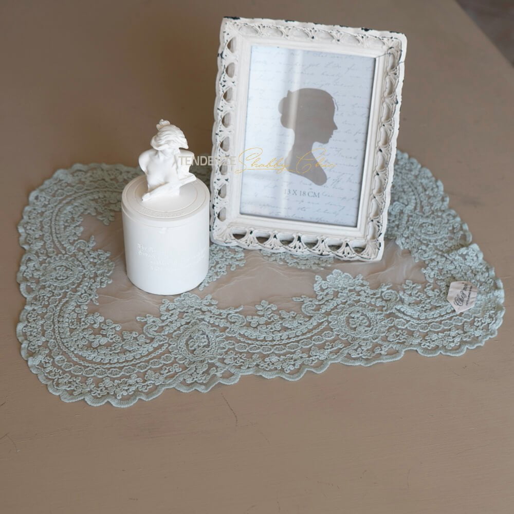 Napperon corinthien Couleur luxe Menthe 35 x 50 Chez Moi – Image 3