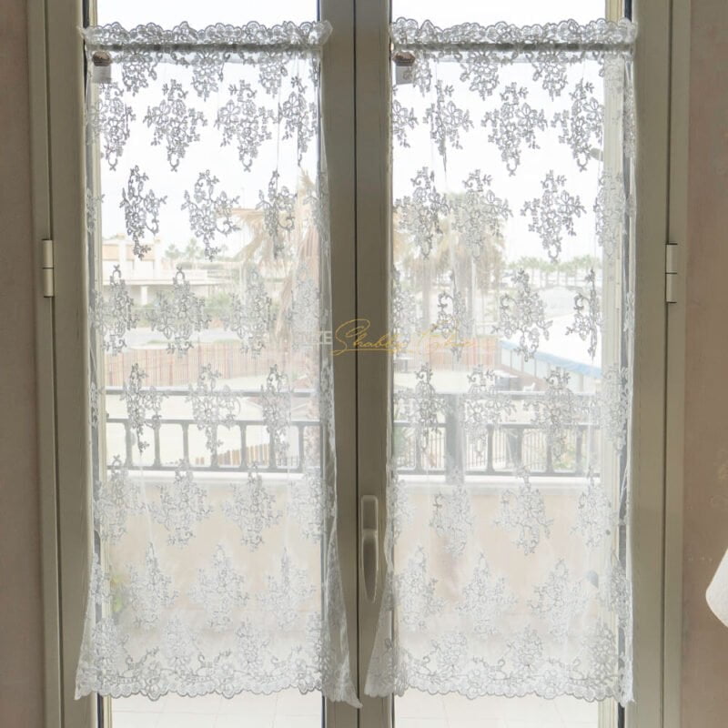 Mauro Coppia Tende A Pannello Per Finestra E Porta A Vetro - Larghezza Regolabile 60-80 Cm - Colori Bianco, Beige, Tortora - Lunghezza Personalizzabile Su Richiesta