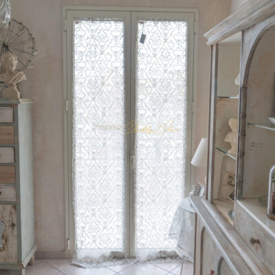 Paire de rideaux de fenêtre Arabesque avec festonnage latéral Vintage Fango 50x240
