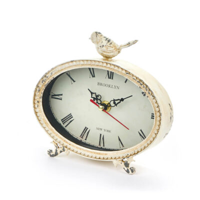 Reloj de mesa con pájaro Annette