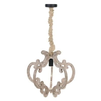 Lustre en bois h 42 cm