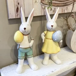 Coniglietti pasquali in ceramica