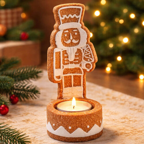 Enzo De Gasperi Porta tealight natalizi Marzapane h 17 cm