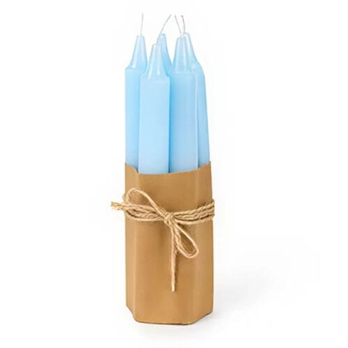 Bouquet 5 Candele Azzurre h 18 cm