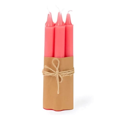 Bouquet 5 Candele Rosa h 18 cm