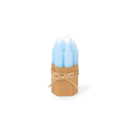 Bouquet 7 Candele Azzurre h 11,5 cm