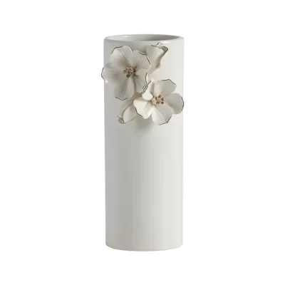 Vaso cilindrico in ceramica Amour de Fleurs H 18 cm