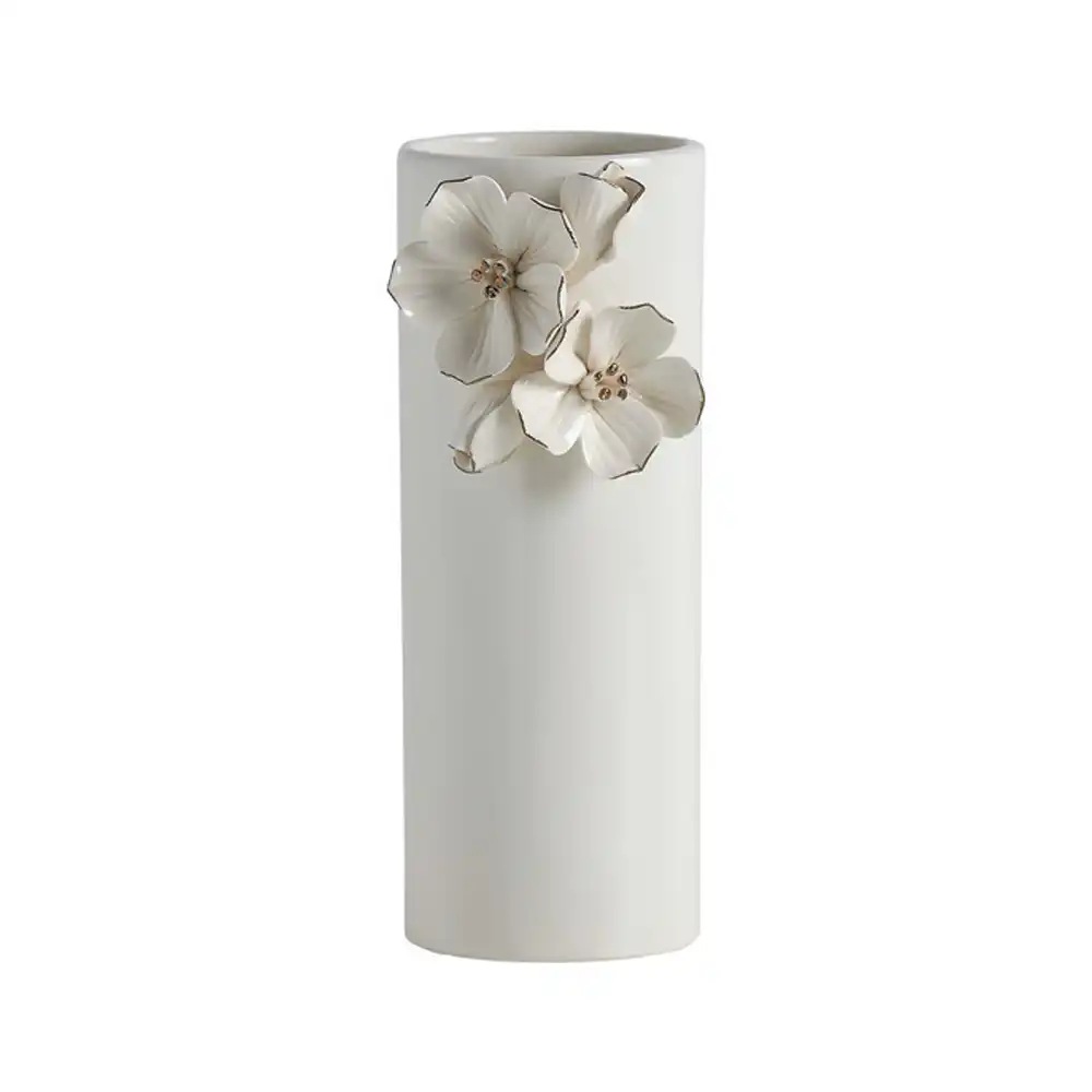 Vaso cilindrico in ceramica Amour de Fleurs