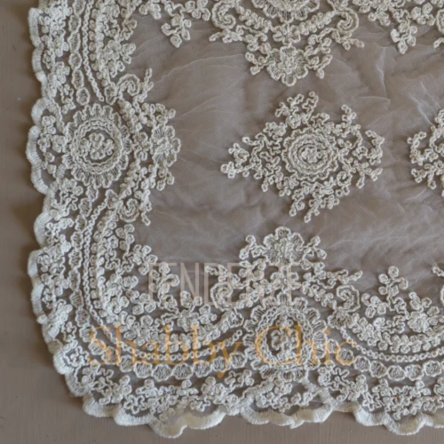 centrino corinzio luxury 35x50 biscotto shabby chic