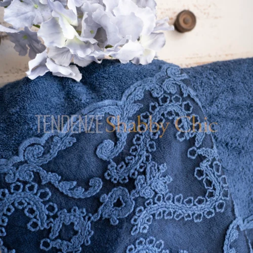 coppia in spugna viso e ospite pizzo arabesque mediterraneo