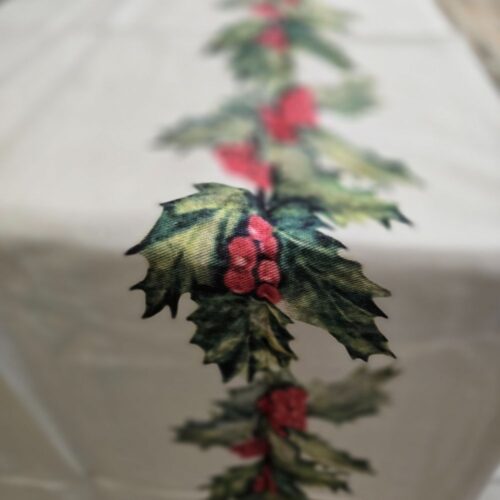 Alternative view of Runner Natalizio L'Atelier 17 Beige con Stampa di Vischio 50x150